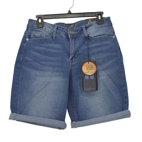 CopperFlash Mid Rise Bermuda Blue Jean Shorts Curvy Size 6 - Picture 1 of 15